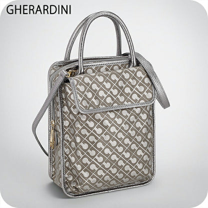 ゲラルディーニ ショルダーバッグ レディース ブランド GHERARDINI Italy GHB0102 ARGSU グレージュ/シルバー 斜めがけ 高級 おしゃれ プレゼント 女性 実用的 かわいい