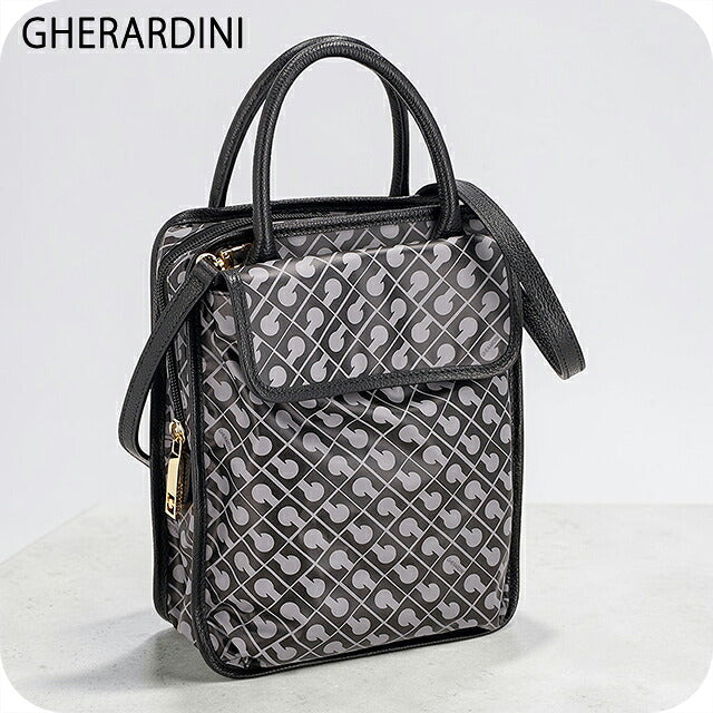 ゲラルディーニ ショルダーバッグ レディース ブランド GHERARDINI Italy GHB0102 GRANI グレー/ブラック 斜めがけ 高級 おしゃれ プレゼント 女性 実用的 かわいい