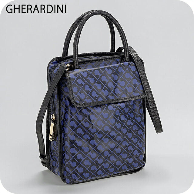 ゲラルディーニ ショルダーバッグ レディース ブランド GHERARDINI Italy GHB0102 ODISS ネイビー/ブラック 斜めがけ 高級 おしゃれ プレゼント 女性 実用的 かわいい