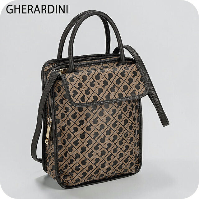ゲラルディーニ ショルダーバッグ レディース ブランド GHERARDINI Italy GHB0102 TOFFE ブラウン/ダークブラウン 斜めがけ 高級 おしゃれ プレゼント 女性 実用的 かわいい
