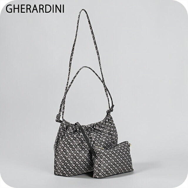 ゲラルディーニ ショルダーバッグ レディース ブランド GHERARDINI Italy GHB0210 GRANI グレー/ブラック 斜めがけ 高級 おしゃれ プレゼント 女性 実用的 かわいい
