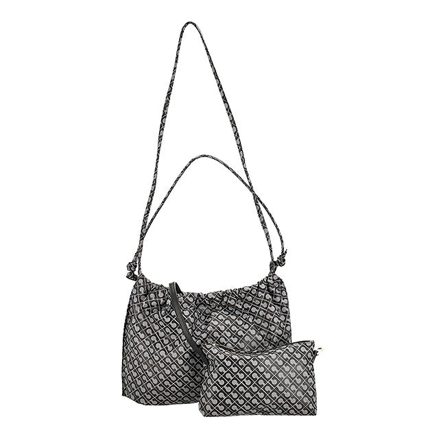 ゲラルディーニ ショルダーバッグ レディース ブランド GHERARDINI Italy GHB0210 GRANI グレー/ブラック 斜めがけ 高級 おしゃれ プレゼント 女性 実用的 かわいい
