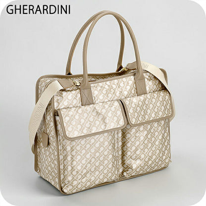 ゲラルディーニ ハンドバッグ レディース ブランド GHERARDINI Italy GHB0246 CRETA グレージュ/アイボリー 軽量 小さめ 手提げ 高級 おしゃれ プレゼント 女性 実用的 かわいい