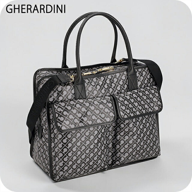 ゲラルディーニ ハンドバッグ レディース ブランド GHERARDINI Italy GHB0246 GRANI グレー/ブラック 軽量 小さめ 手提げ 高級 おしゃれ プレゼント 女性 実用的 かわいい