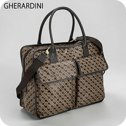 ゲラルディーニ ハンドバッグ レディース ブランド GHERARDINI Italy GHB0246 TOFFE ブラウン/ダークブラウン 軽量 小さめ 手提げ 高級 おしゃれ プレゼント 女性 実用的 かわいい