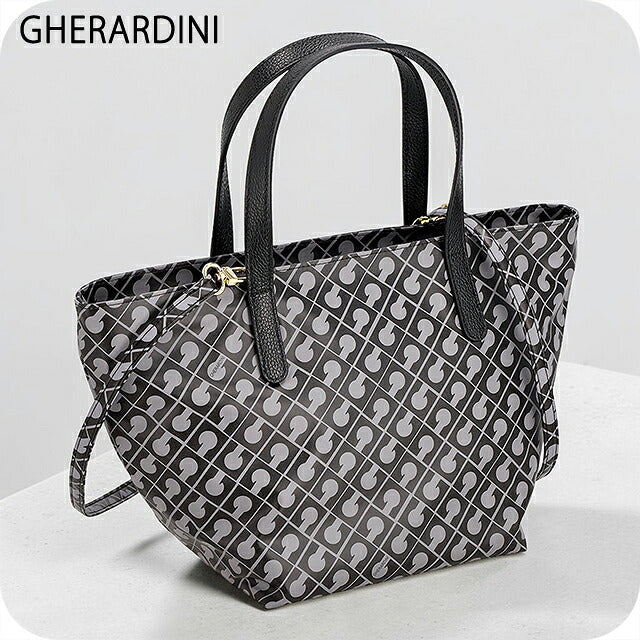 ゲラルディーニ トートバッグ レディース ブランド GHERARDINI Italy GHB0249 GRANI グレー/ブラック 軽量 手提げ 高級 おしゃれ プレゼント 女性 実用的 かわいい