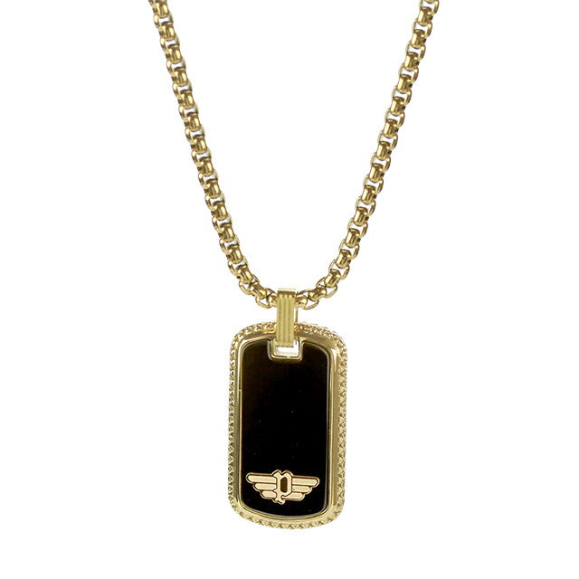 ポリス ネックレス メンズ ブランド POLICE STAMP プレート GN0038602 ゴールド アクセサリー GN0038602