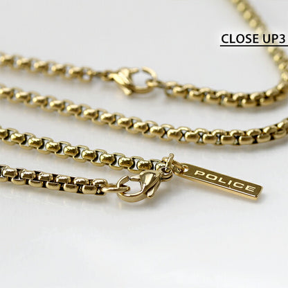 ポリス ネックレス メンズ ブランド POLICE STAMP プレート GN0038602 ゴールド アクセサリー GN0038602