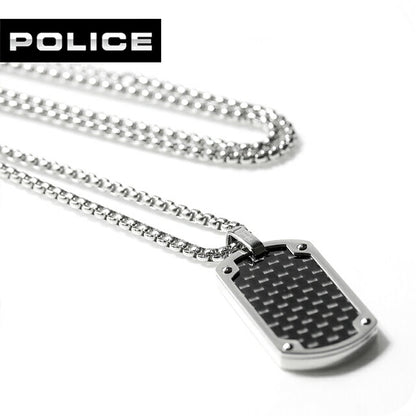 ポリス ネックレス メンズ ブランド POLICE U-TURN プレート GN0041701 シルバー ブラック アクセサリー GN0041701