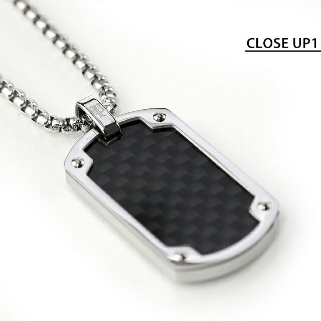 ポリス ネックレス メンズ ブランド POLICE U-TURN プレート GN0041701 シルバー ブラック アクセサリー GN0041701