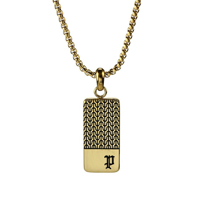 ポリス ネックレス メンズ ブランド POLICE CHAINMALE ペンダント  プレート GN0078102 ゴールド アクセサリー GN0078102