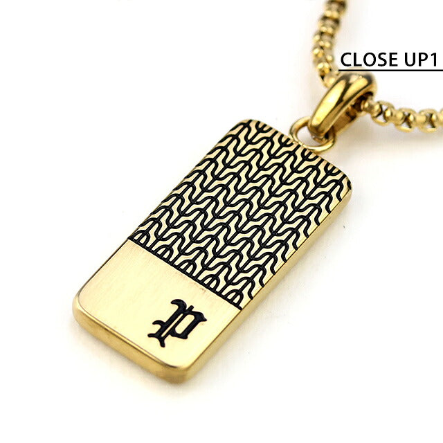 ポリス ネックレス メンズ ブランド POLICE CHAINMALE ペンダント  プレート GN0078102 ゴールド アクセサリー GN0078102