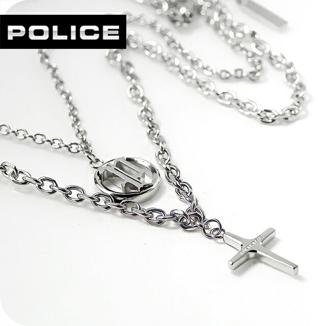 ポリス ネックレス メンズ ブランド POLICE DUALITY 2連 十字架 クロス