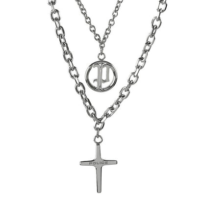 ポリス ネックレス メンズ ブランド POLICE DUALITY 2連 十字架 クロス GN0085301 シルバー アクセサリー GN0085301