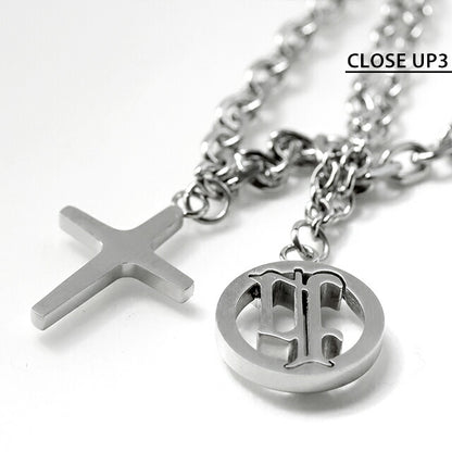 ポリス ネックレス メンズ ブランド POLICE DUALITY 2連 十字架 クロス GN0085301 シルバー アクセサリー GN0085301