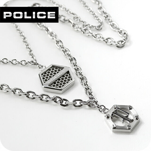 ポリス ネックレス メンズ ブランド POLICE DUALITY 2連 ヘキサゴン GN0085302 シルバー アクセサリー GN0085302