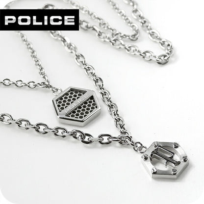 ポリス ネックレス メンズ ブランド POLICE DUALITY 2連 ヘキサゴン GN0085302 シルバー アクセサリー GN0085302
