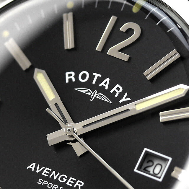 ロータリー 腕時計 新品同様 アベンジャースポーツ メンズ シルバー 黒 ロゴ 楽天市場】ROTARY ロータリー Avenger Sports アベンジャー