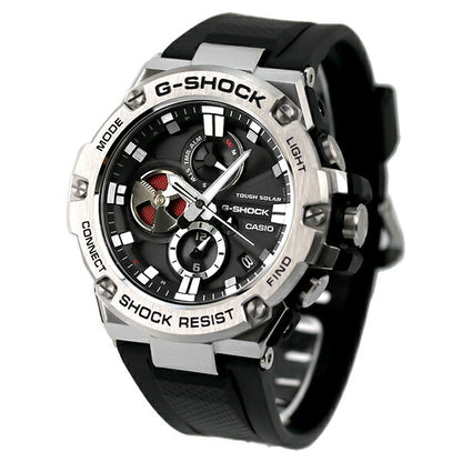 gショック ジーショック G-SHOCK Gスチール クロノグラフ モバイルリンク Bluetooth GST-B100-1AER 腕時計 ブランド カシオ メンズ GST-B100-1AER