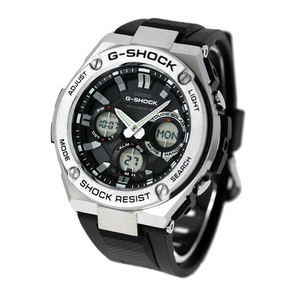 gショック ジーショック G-SHOCK Gスチール 電波ソーラー メンズ 腕時計 GST-W110-1AER 黒 カシオ CASIO GST-W110-1AER