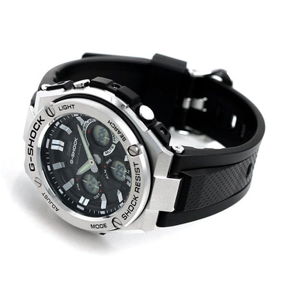 gショック ジーショック G-SHOCK Gスチール 電波ソーラー メンズ 腕時計 GST-W110-1AER 黒 カシオ CASIO GST-W110-1AER