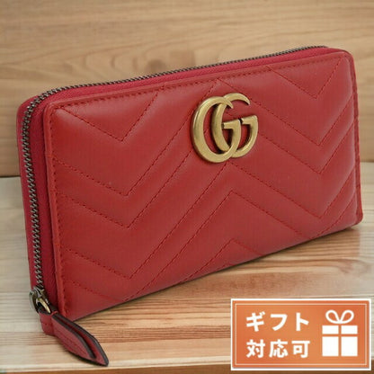 グッチ 長財布ラウンドファスナー レディース ブランド レザー イタリア 443123 レッド系 財布 GUC44312301