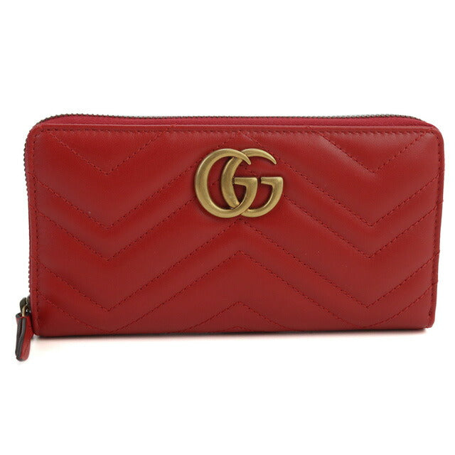 グッチ 長財布ラウンドファスナー レディース ブランド レザー イタリア 443123 レッド系 財布 GUC44312301
