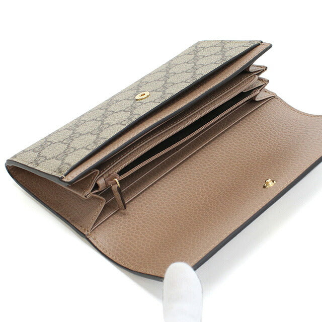 GUCCI グッチ PETITE MARMONT 456116 長財布ニ折小銭入付き/DOLLAR CALF-T.GG SUP/GGスプリームキャンバス レディース グッチ 長財布ニ折小銭入付き レディース ブランド GUCCI PETITE