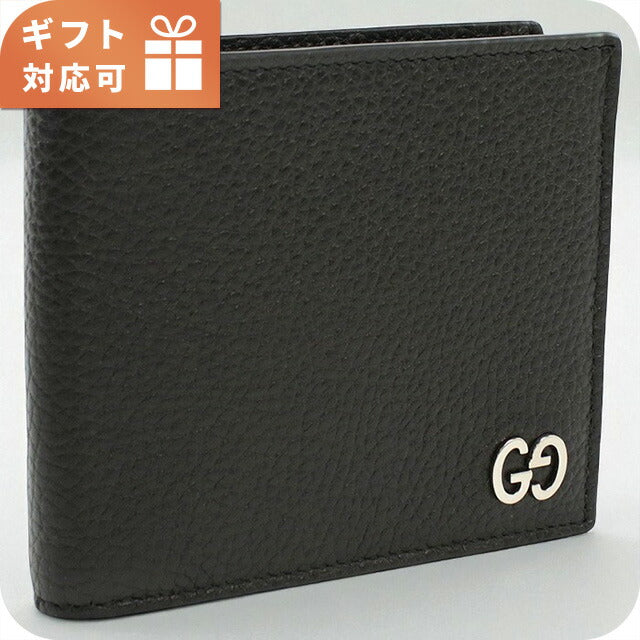 グッチ 二つ折り財布 メンズ ブランド GUCCI DORIAN レザー 473922 ブラック 財布 GUC473922031