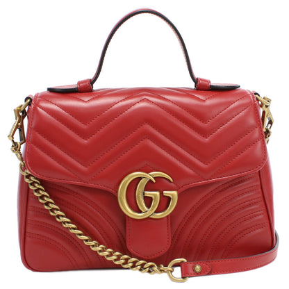 グッチ ハンドバッグ レディース LION TRAP CHEVRON GG レザー イタリア 498110 レッド系 バッグ GUC498110021