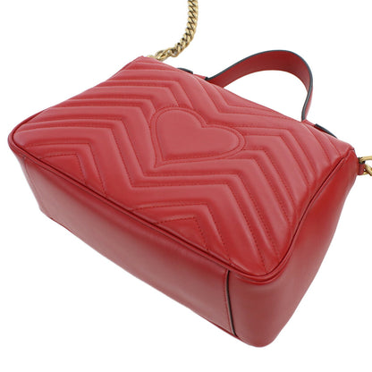 グッチ ハンドバッグ レディース LION TRAP CHEVRON GG レザー イタリア 498110 レッド系 バッグ GUC498110021