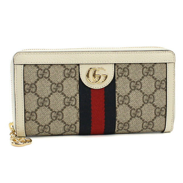 GUCCI ベージュ レザー 長財布 GUCCI（グッチ） 並行輸入 長財布(ラウンドファスナー) ダラーカーフ