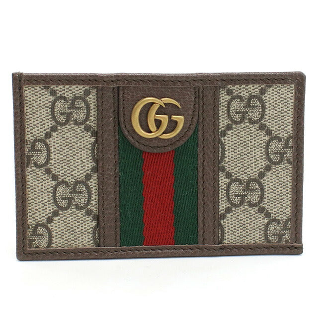 グッチ カードケース レディース ブランド GUCCI T.GG SUP DOLL.PIG GGスプリームキャンバス イタリア 597617 ブラウン系 財布 GUC597617011