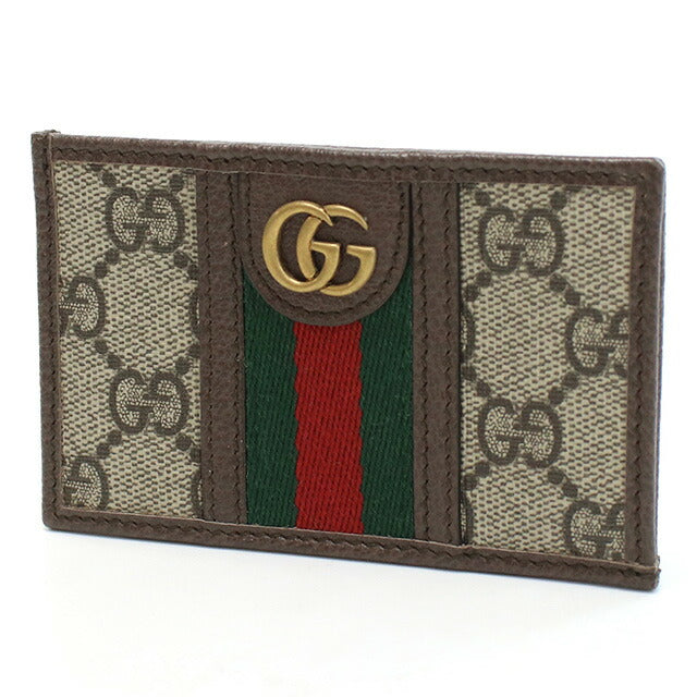 グッチ カードケース レディース ブランド GUCCI T.GG SUP DOLL.PIG GGスプリームキャンバス イタリア 597617 ブラウン系 財布 GUC597617011
