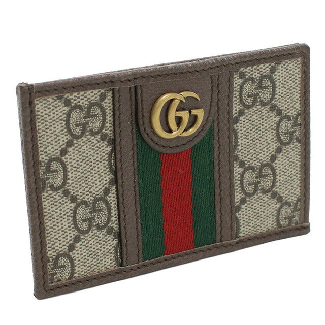 グッチ カードケース レディース ブランド GUCCI T.GG SUP DOLL.PIG GGスプリームキャンバス イタリア 597617 ブラウン系 財布 GUC597617011