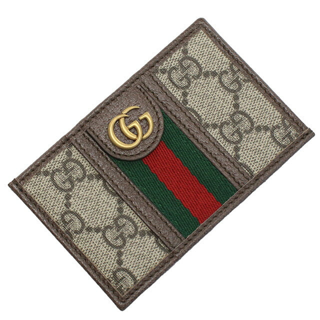 グッチ カードケース レディース ブランド GUCCI T.GG SUP DOLL.PIG GGスプリームキャンバス イタリア 597617 ブラウン系 財布 GUC597617011