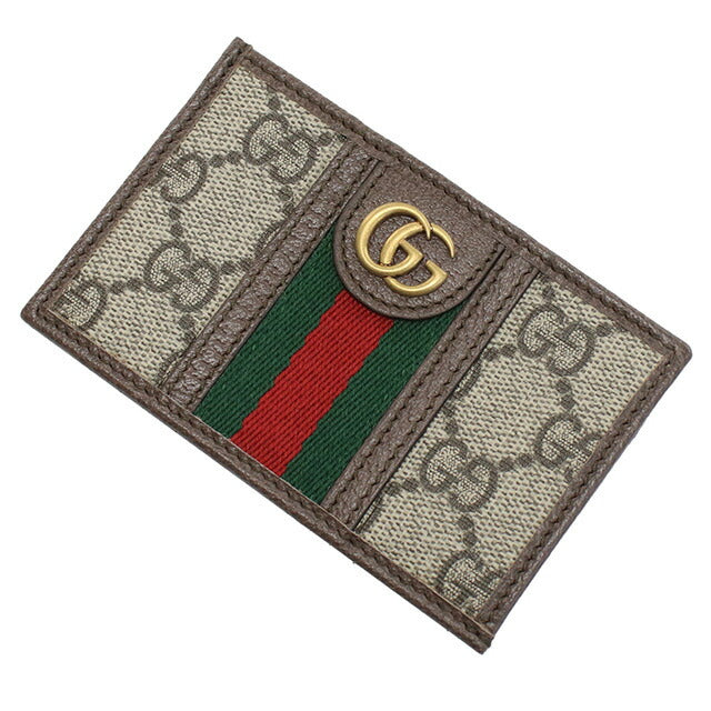 グッチ カードケース レディース ブランド GUCCI T.GG SUP DOLL.PIG GGスプリームキャンバス イタリア 597617 ブラウン系 財布 GUC597617011