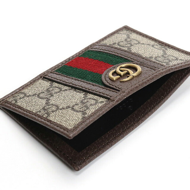 グッチ カードケース レディース ブランド GUCCI T.GG SUP DOLL.PIG GGスプリームキャンバス イタリア 597617 ブラウン系 財布 GUC597617011