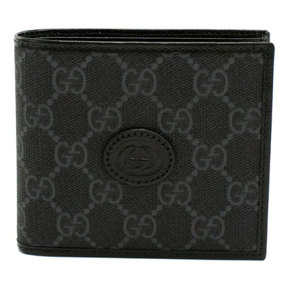 グッチ 二折財布小銭入付き メンズ ブランド GUCCI GG RETRO 673000 ブラック 財布 GUC673000011