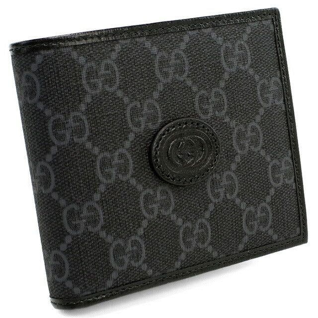 グッチ 二折財布小銭入付き メンズ ブランド GUCCI GG RETRO 673000 ブラック 財布 GUC673000011