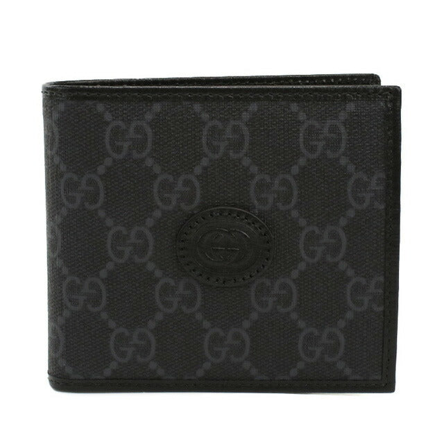 グッチ 二折財布小銭入付き メンズ ブランド GUCCI GG RETRO 673000 ブラック 財布 GUC673000011
