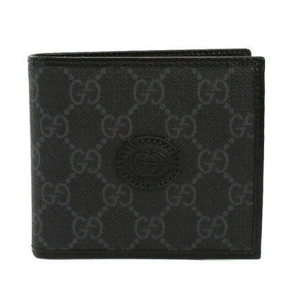 グッチ 二折財布小銭入付き メンズ ブランド GUCCI GG RETRO 673000 ブラック 財布 GUC673000011