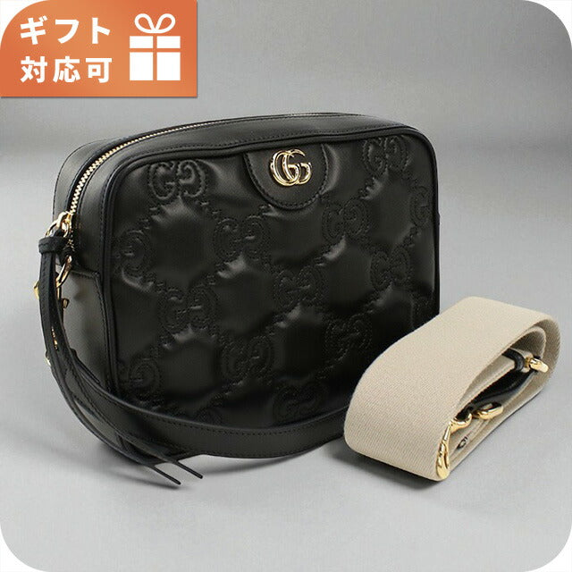 グッチ 斜め掛け ショルダーバッグ レディース ブランド GUCCI GG MATELASSE 702234 ブラック バッグ GUC702234011