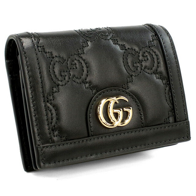 グッチ 二折財布小銭入付き レディース ブランド GUCCI GG MATELASSE 723786 ブラック 財布 GUC723786011