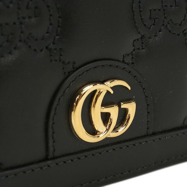 グッチ 二折財布小銭入付き レディース ブランド GUCCI GG MATELASSE 723786 ブラック 財布 GUC723786011