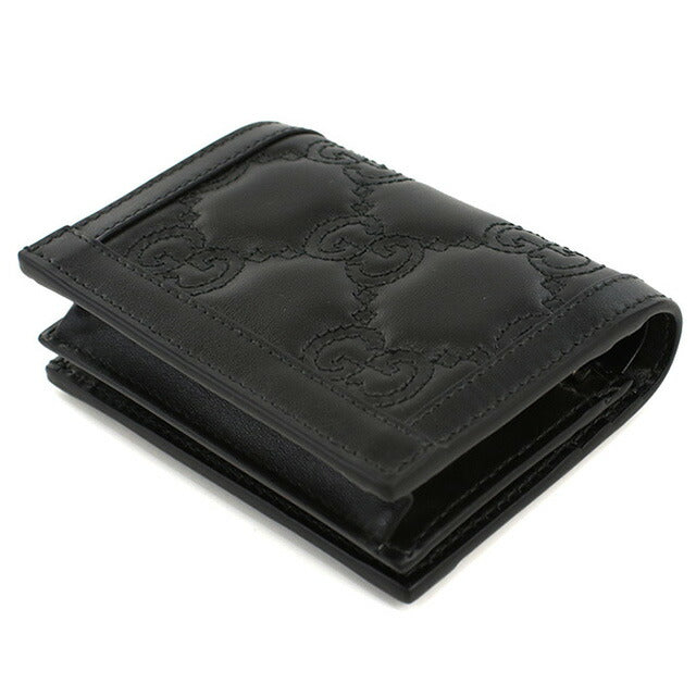 グッチ 二折財布小銭入付き レディース ブランド GUCCI GG MATELASSE 723786 ブラック 財布 GUC723786011