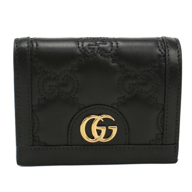 グッチ 二折財布小銭入付き レディース ブランド GUCCI GG MATELASSE 723786 ブラック 財布 GUC723786011