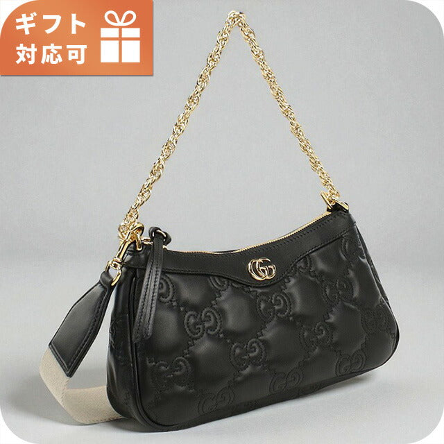グッチ 斜め掛け ショルダーバッグ レディース ブランド GUCCI GG MATELASSE 735049 ブラック バッグ GUC735049011