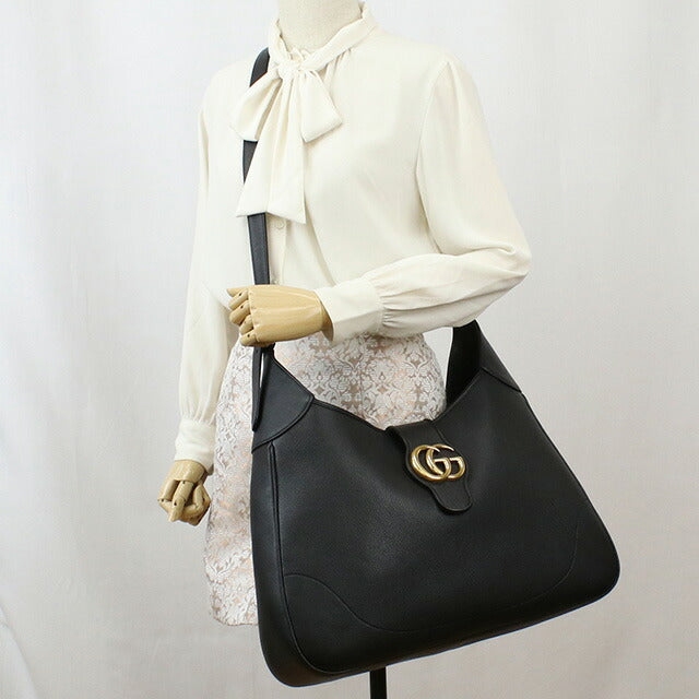 グッチ セミショルダー レディース ブランド GUCCI レザー イタリア 755344 ブラック バッグ GUC755344011