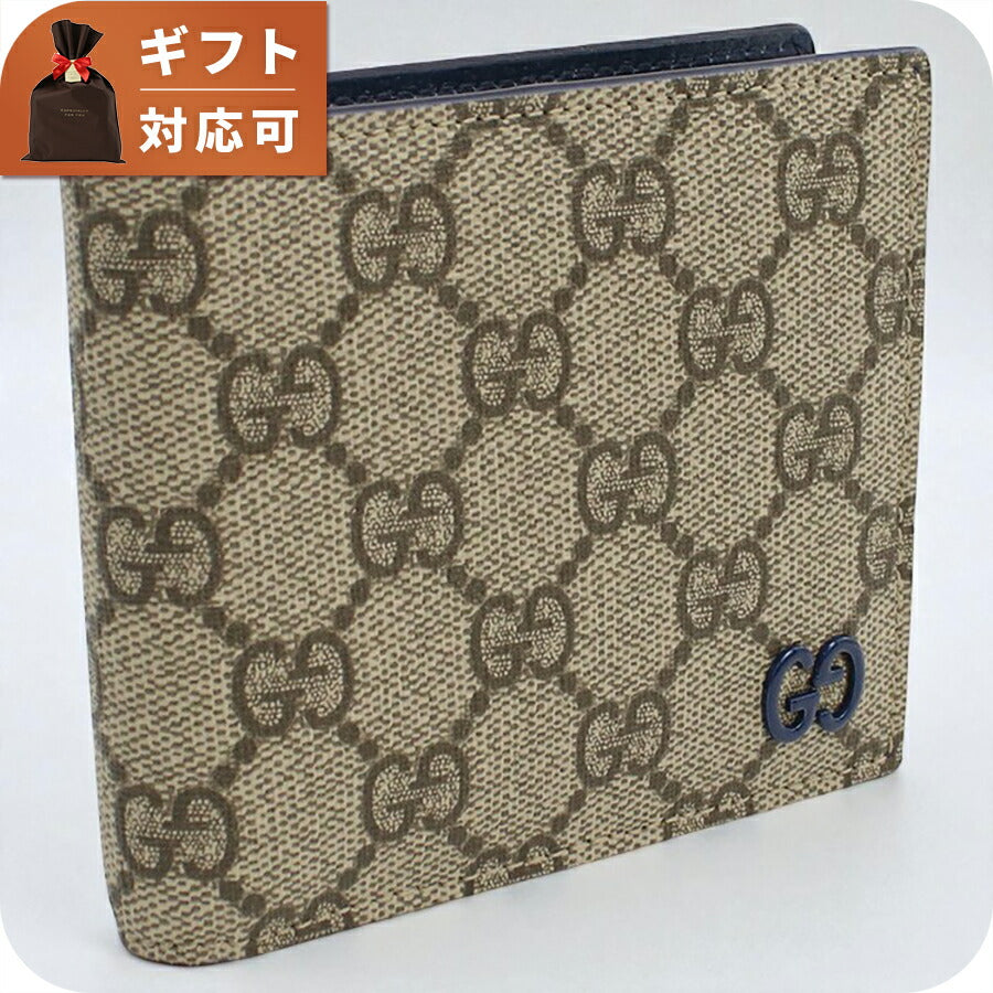 グッチ 二折財布小銭入付き メンズ ブランド GUCCI BICOLOR 768244 ベージュ 財布 GUC768244011